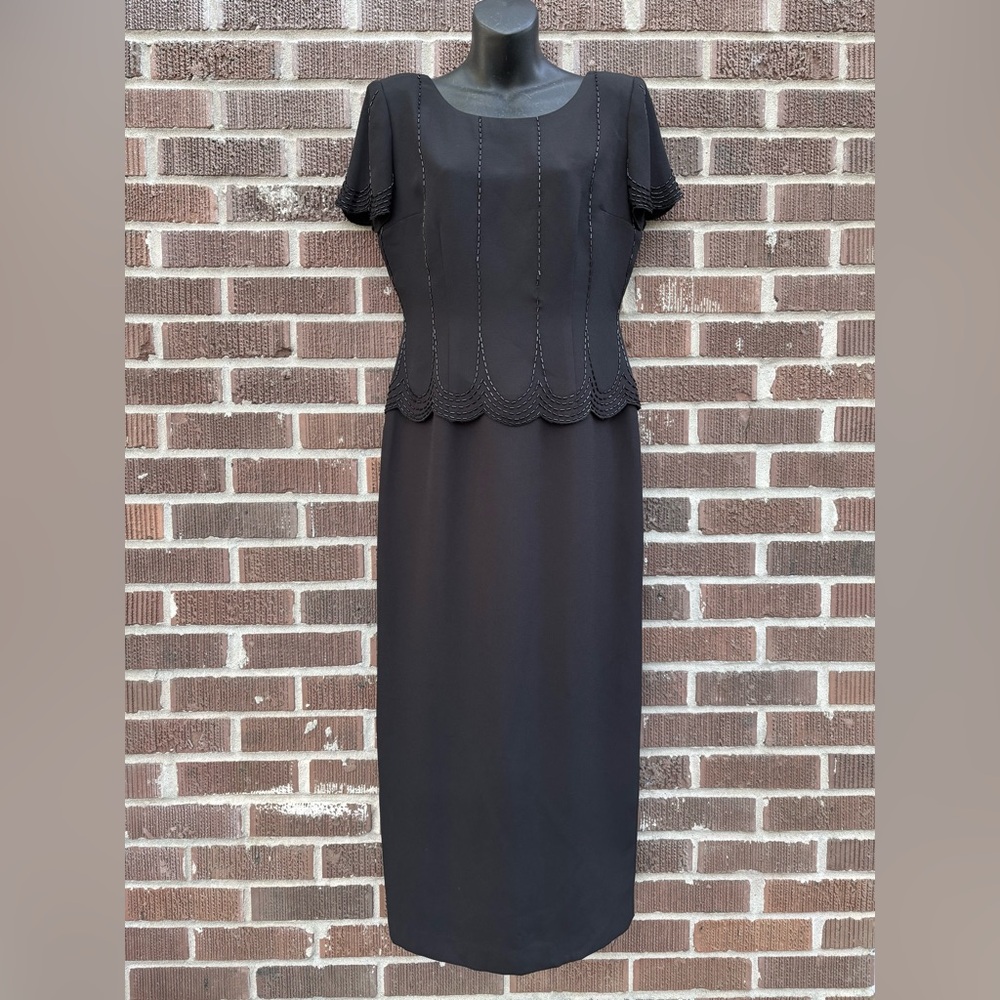 Donna Morgan Party Beaded Dress Sz 6 Chic Embellished Cocktail Evening Formal